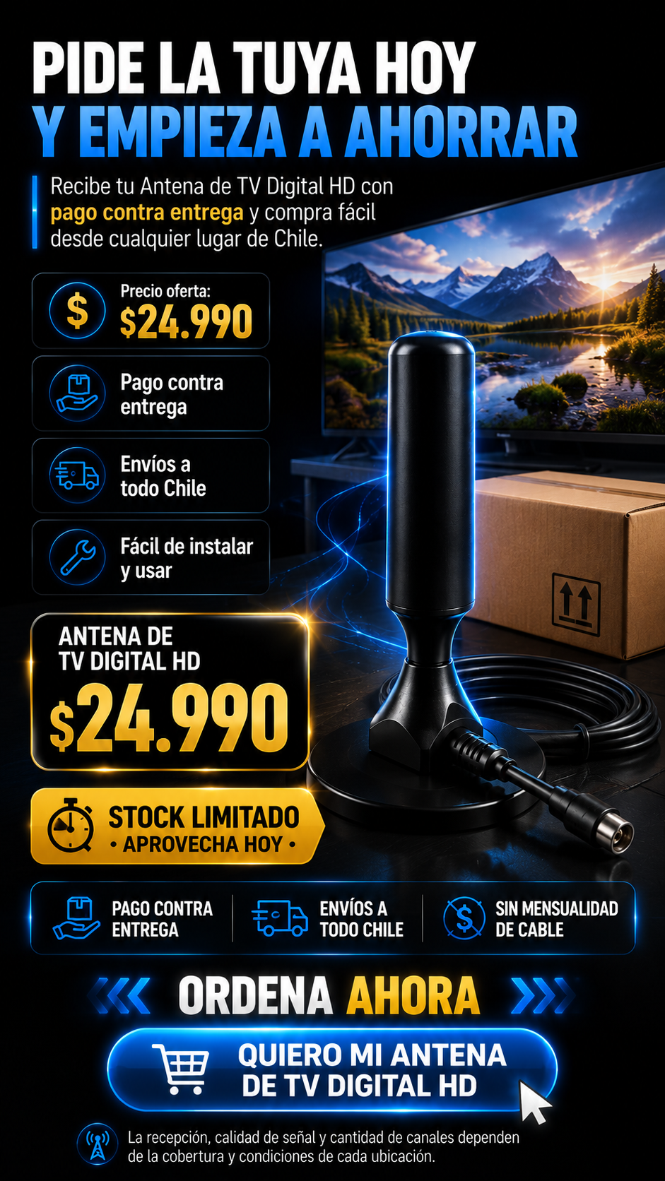 Pide la tuya hoy: pago contra entrega y envíos a todo Chile, precio $24.990